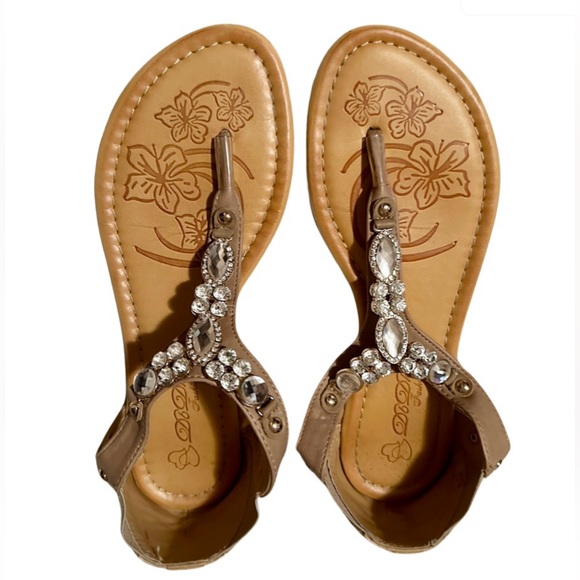 DbDk Fashion Crystal Women’s Flat Sandals - Picture 2 of 10